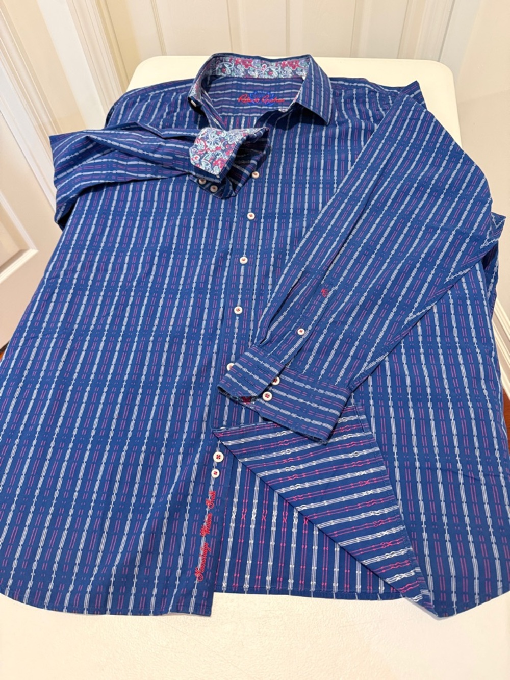Robert Graham Excellent Condition Spring Vacation Button Down Preppy  Men 3XL